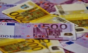 Euro Currency Bills And Coins