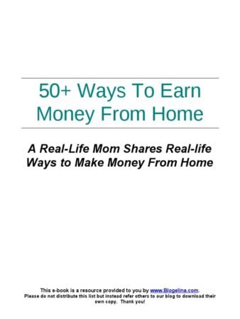 Good Ways To Earn Money From Home