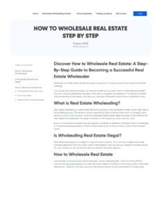 Real Estate Wholesaling With No Money