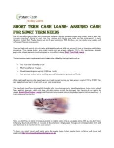 Pay Day Long Term Loans