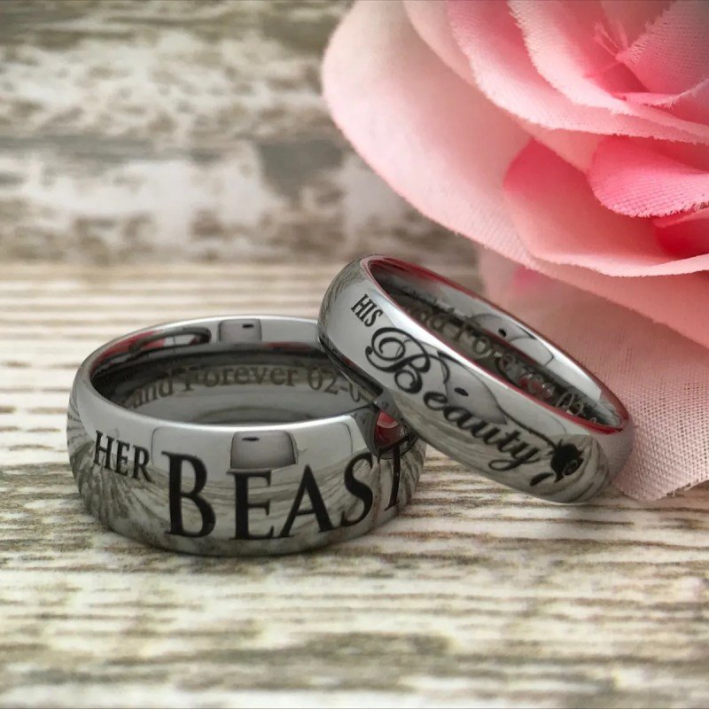 Beauty And The Beast Wedding Rings
