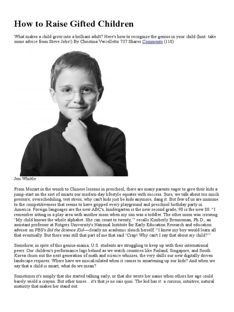 How To Raise Gifted Children How To Raise Gifted Children