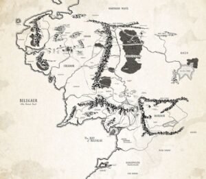 Numenor And Middle Earth Map