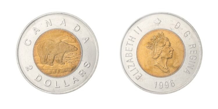 How Much Is A 1996 Canadian 2 Dollar Coin Worth