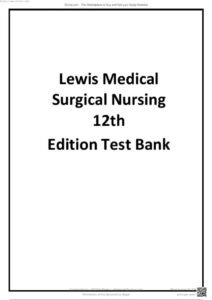 Lewis Med Surg Test Bank 8th Edition