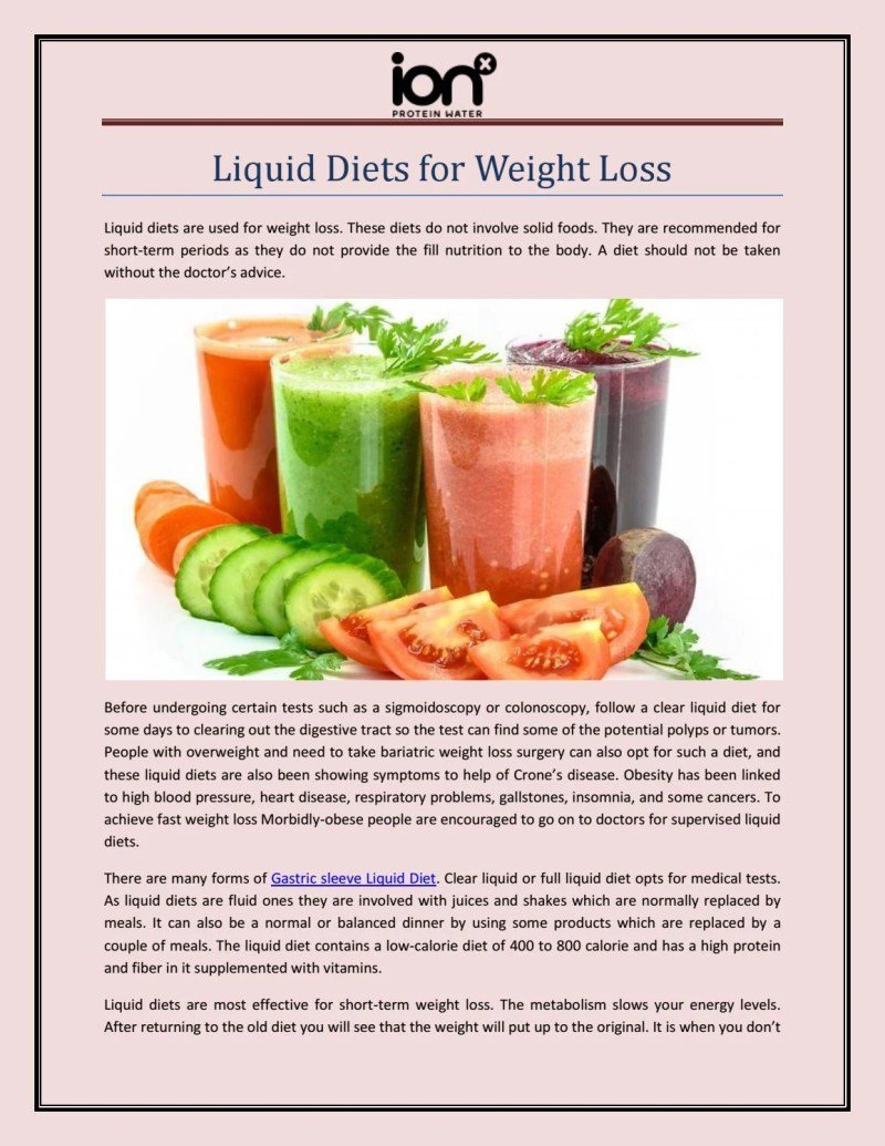 Liquid Diet For Gastric Sleeve