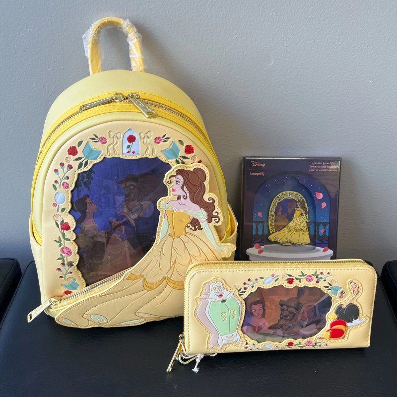 Loungefly Disney Beauty And The Beast Stained Glass Mini Backpack Loungefly Disney Beauty And The Beast Stained Glass Mini Backpack