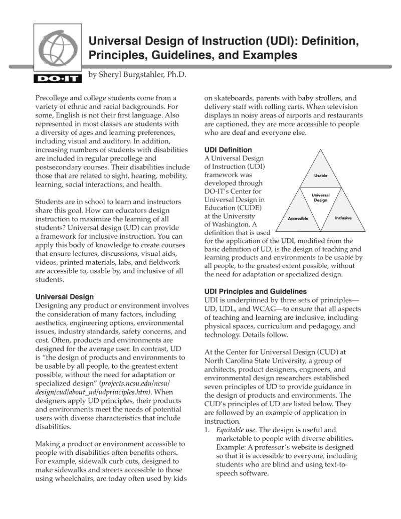 Universal Design For Learning Principles
