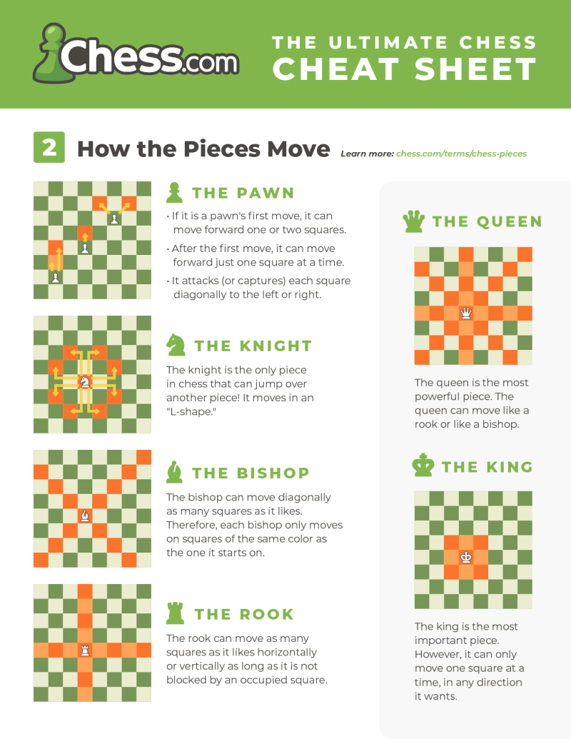 Chess Pieces And Their Moves Chess Pieces And Their Moves