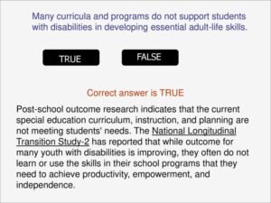 Transition Curriculum For Special Education Students